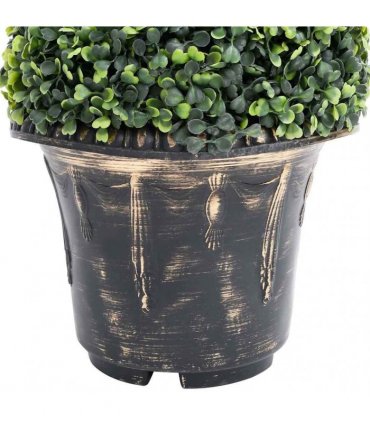 vidaXL Artificial Boxwood Spiral Plant with Pot Green 117 cm