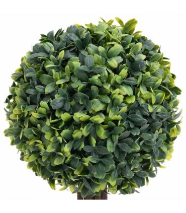 vidaXL Artificial Boxwood Plants 2 pcs Pots Ball Shaped Green 41 cm