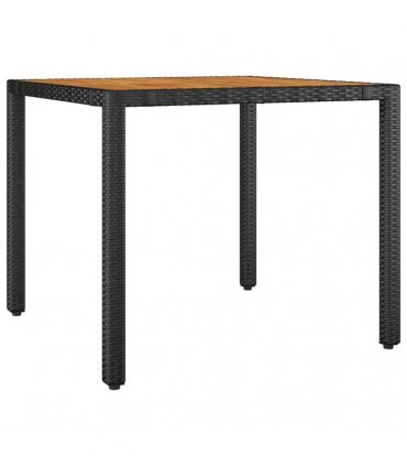 vidaXL Garden Dining Set 3 pcs Black and Brown Poly Rattan