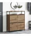 vidaXL Shoe Cabinet 100 x 34 x 112 cm Engineered Wood Artisan Oak