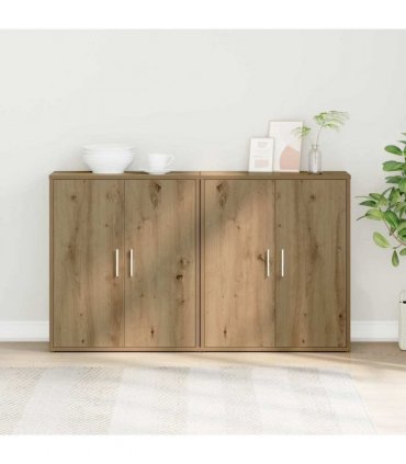 vidaXL Sideboard 2 pcs Artisan Oak 60 x 31 x 70 cm Engineered Wood