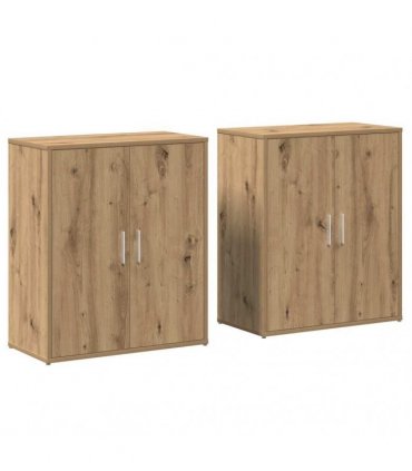 vidaXL Sideboard 2 pcs Artisan Oak 60 x 31 x 70 cm Engineered Wood