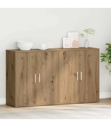 vidaXL Sideboard 2 pcs Artisan Oak 60 x 31 x 70 cm Engineered Wood