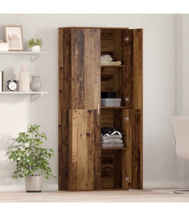 vidaXL Highboard 70 x 33.5 x 180 cm Engineered Wood Old Wood