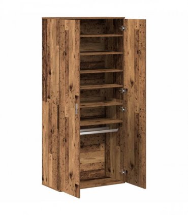 vidaXL Highboard 80 x 39 x 178 cm Engineered Wood Old Wood