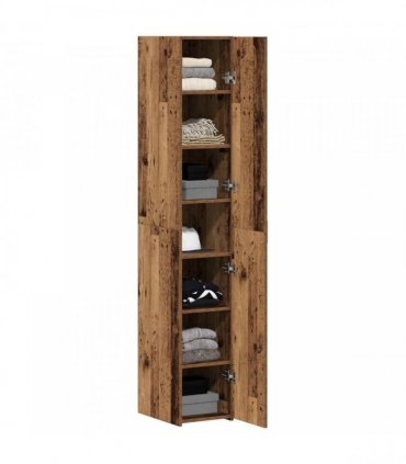 vidaXL Highboard Old Wood 30 x 42.5 x 185 cm