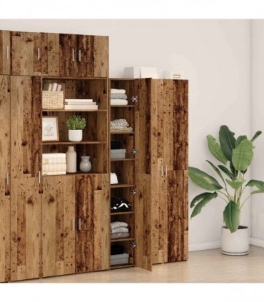 vidaXL Highboard Old Wood 30 x 42.5 x 185 cm