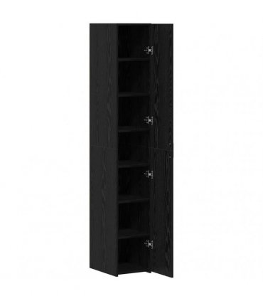 vidaXL Highboard Black Oak 30 x 42.5 x 185 cm