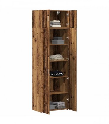 vidaXL Storage Cabinet 2 pcs Old Wood 70 x 42.5 x 225 cm