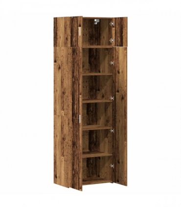 vidaXL Storage Cabinet 2 pcs Old Wood 70 x 42.5 x 225 cm