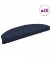 vidaXL Stair Mats Self-adhesive 20 pcs 65x21x4cm Blue Half Round Large