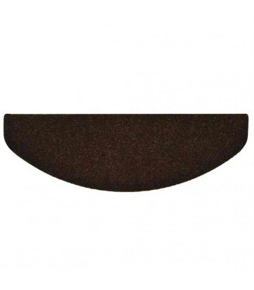 vidaXL Stair Mats Self-adhesive 20 pcs 65x21x4 cm Brown Half Round