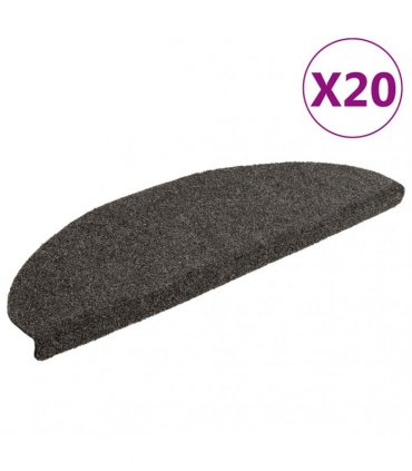 vidaXL Stair Mats Self-adhesive 20 pcs 65x21x4 cm Anthracite