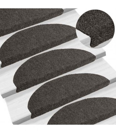 vidaXL Stair Mats Self-adhesive 20 pcs 65x21x4 cm Anthracite
