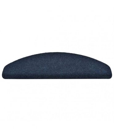 vidaXL Stair Mats Self-adhesive 20 pcs 65x21x4cm Navy Half Round Large