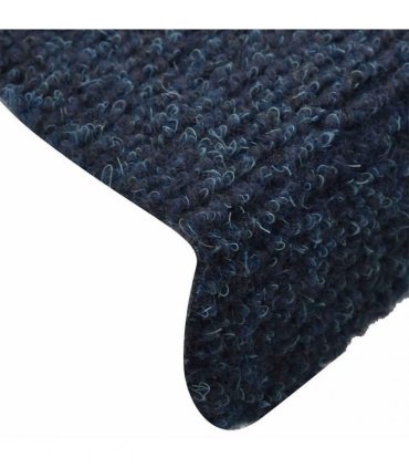 vidaXL Stair Mats Self-adhesive 20 pcs 65x21x4cm Navy Half Round Large