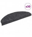 vidaXL Stair Mats Self-adhesive 30 pcs 65x21x4 cm Dark Grey