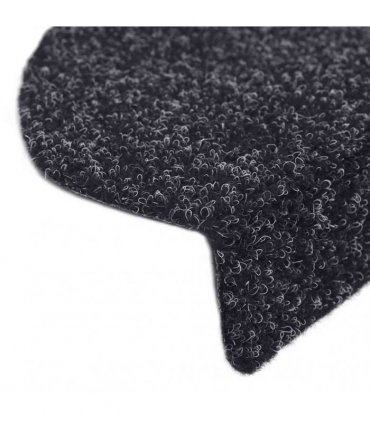 vidaXL Stair Mats Self-adhesive 30 pcs 65x21x4 cm Black Half Round