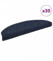 vidaXL Stair Mats Self-adhesive 30 pcs 65x21x4cm Blue Half Round Large
