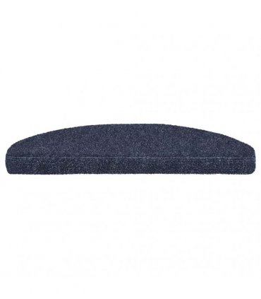 vidaXL Stair Mats Self-adhesive 30 pcs 65x21x4cm Blue Half Round Large