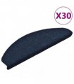 vidaXL Stair Mats Self-adhesive 30 pcs 65x21x4cm Navy Half Round Large