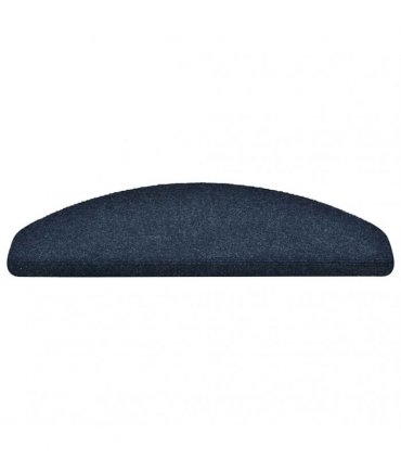 vidaXL Stair Mats Self-adhesive 30 pcs 65x21x4cm Navy Half Round Large