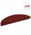 vidaXL Stair Mats Self-adhesive 20 pcs 56x17x3 cm Bordeaux Red
