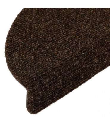 vidaXL Stair Mats Self-adhesive 20 pcs 56x17x3 cm Brown Half Round