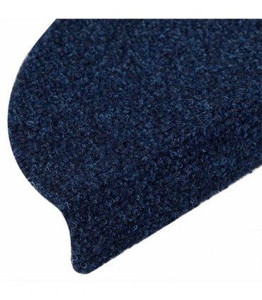 vidaXL Stair Mats Self-adhesive 20 pcs 56x17x3 cm Navy Half Round