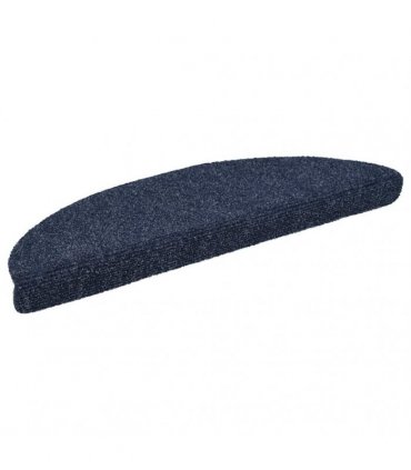 vidaXL Stair Mats Self-adhesive 30 pcs 56x17x3 cm Blue Half Round