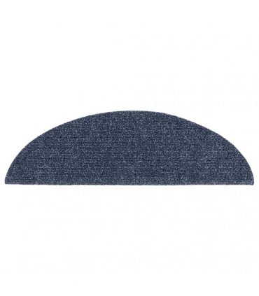 vidaXL Stair Mats Self-adhesive 30 pcs 56x17x3 cm Blue Half Round