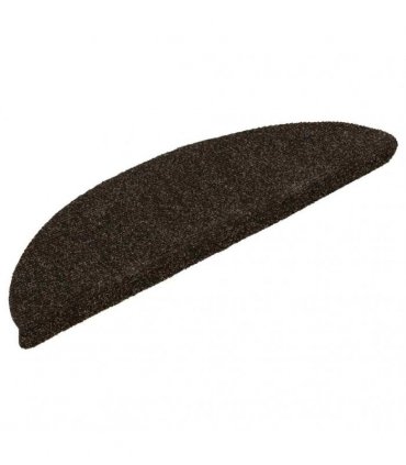 vidaXL Stair Mats Self-adhesive 30 pcs 56x17x3cm Dark Brown Half Round