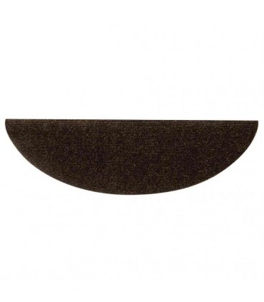 vidaXL Stair Mats Self-adhesive 30 pcs 56x17x3 cm Brown Half Round