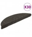 vidaXL Stair Mats Self-adhesive 30 pcs 56x17x3cm Anthracite Half Round