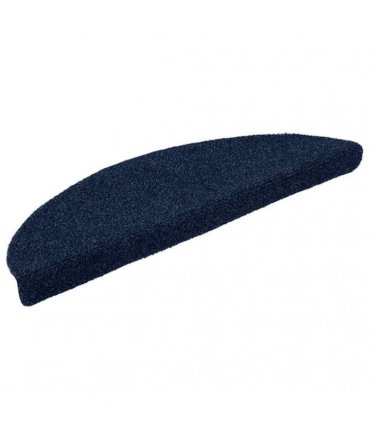 vidaXL Stair Mats Self-adhesive 30 pcs 56x17x3 cm Navy Half Round