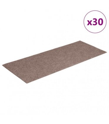 vidaXL Stair Mats Self-adhesive 30 pcs 60x25cm Light Brown Rectangular
