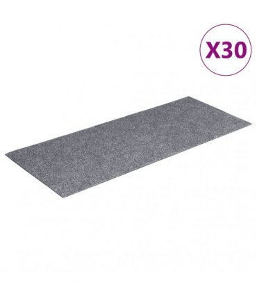 vidaXL Stair Mats Self-adhesive 30 pcs 60x25 cm Light Grey Rectangular
