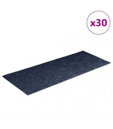 vidaXL Stair Mats Self-adhesive 30 pcs 60x25 cm Grey Blue Rectangular