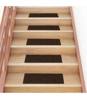 vidaXL Stair Mats Self-adhesive 30 pcs 60x25 cm Brown Rectangular