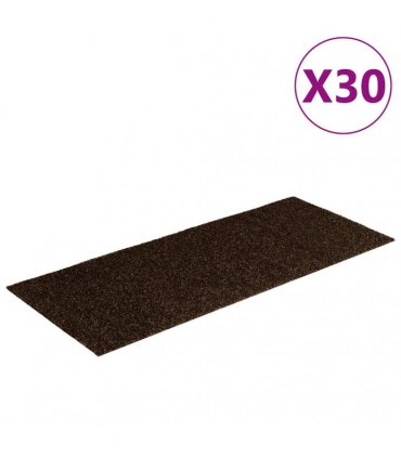 vidaXL Stair Mats Self-adhesive 30 pcs 60x25 cm Brown Rectangular