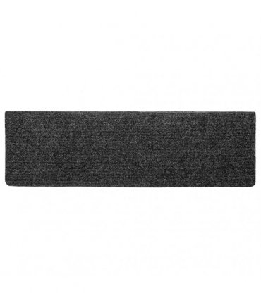 vidaXL Stair Mats Self-adhesive 20 pcs 65x21x4 cm Dark Grey