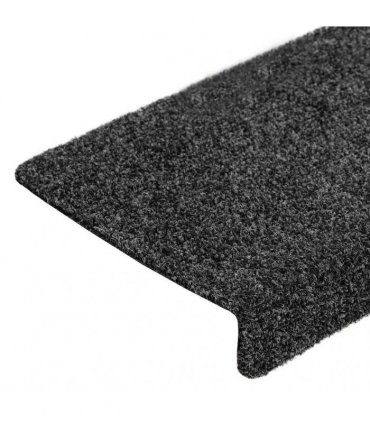 vidaXL Stair Mats Self-adhesive 20 pcs 65x21x4 cm Dark Grey