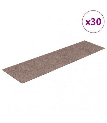 vidaXL Stair Mats Self-adhesive 30 pcs 76x20cm Light Brown Rectangular