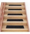 vidaXL Stair Mats Self-adhesive 30 pcs 76x20 cm Black Rectangular
