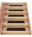 vidaXL Stair Mats Self-adhesive 30 pcs 76x20 cm Dark Brown Rectangular