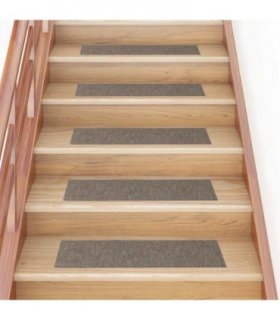vidaXL Stair Mats Self-adhesive 30 pcs 76x20 cm Beige Rectangular