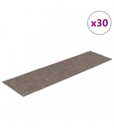 vidaXL Stair Mats Self-adhesive 30 pcs 76x20 cm Beige Rectangular