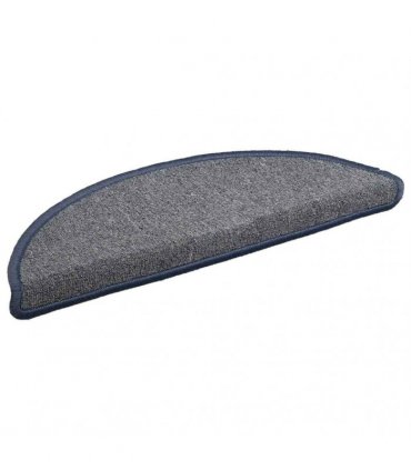 vidaXL Stair Mats 30 pcs 56x17x3 cm Light Grey and Blue Half Round