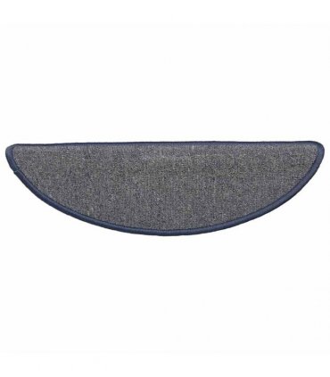 vidaXL Stair Mats 30 pcs 56x17x3 cm Light Grey and Blue Half Round
