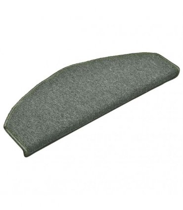 vidaXL Stair Mats 30 pcs 65x24x4 cm Dark Green Half Round Large